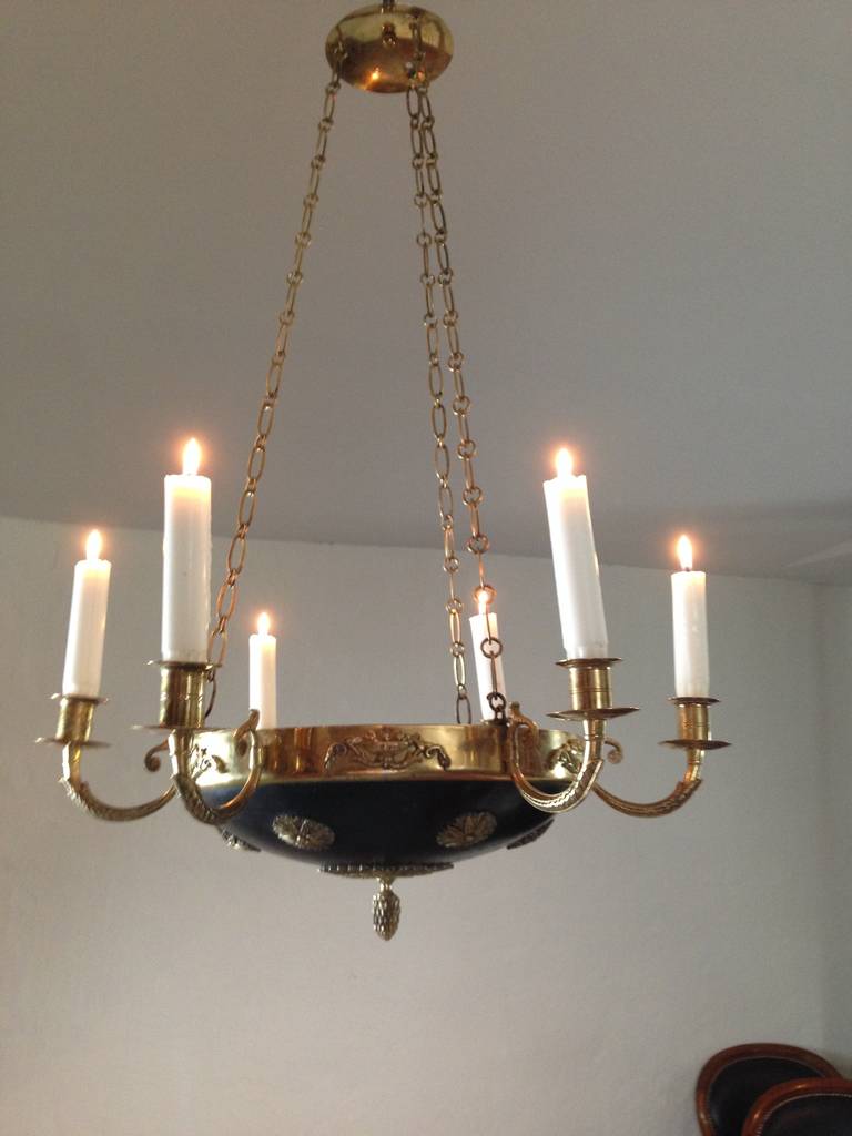Beautiful Swedish Neoclassical Chandelier at 1stDibs