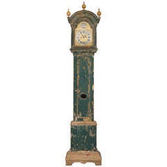 A Swedish 18th Century Floor Clock In All Original Painting 11