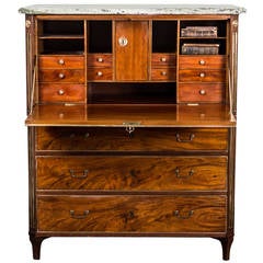 Mahogany Secretary Gustavian Period Sweden 1