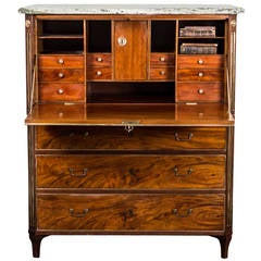 Mahogany Secretary Gustavian Period Sweden