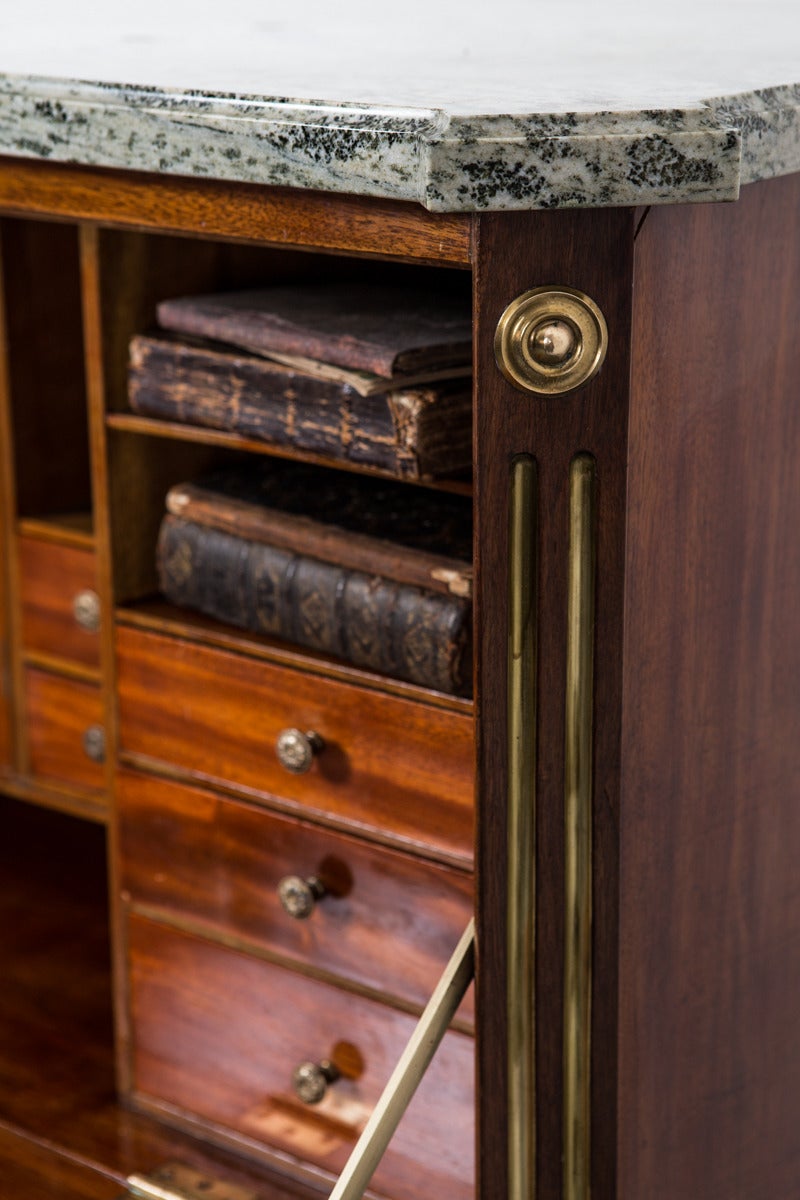 19th Century Mahogany Secretary Gustavian Period Sweden