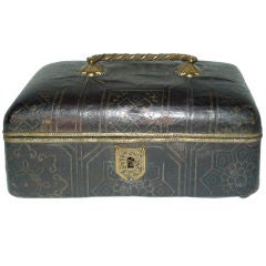 A French Leather Covered Box