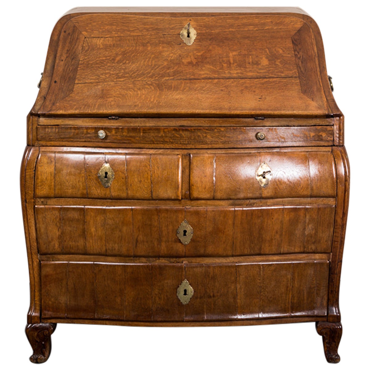 Swedish Baroque Period Secretary in Oak