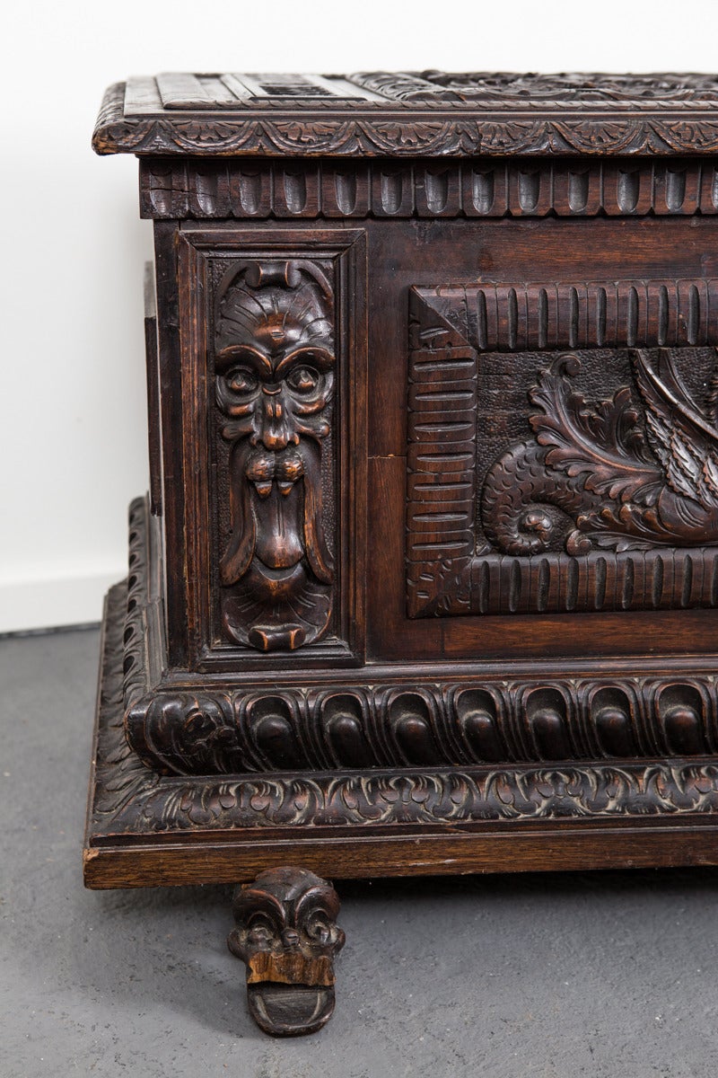 Chest Italian Renaissance Period 17th Century Oak, Italy 2