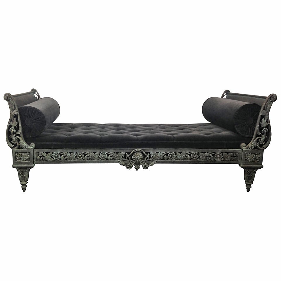 Daybed French Rococo Style Cast Iron France