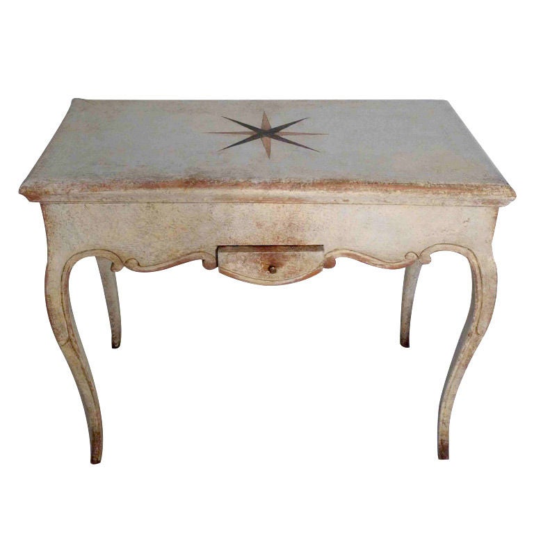 Swedish Rococo Game Table with Interior