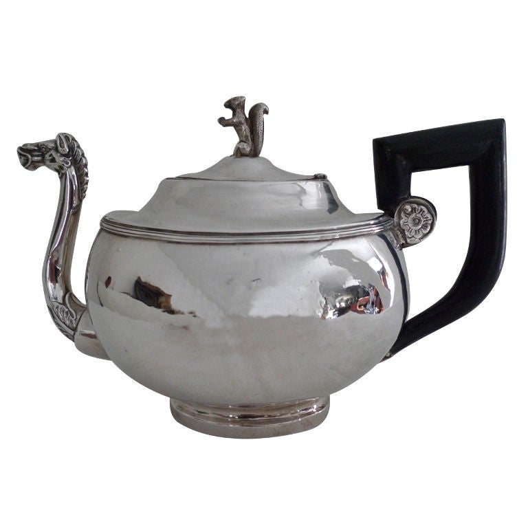 Teapot Austrian Silver Empire Period Austria