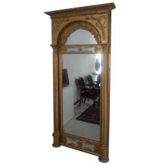 Tall Gilt Wood Mirror, Sweden Karl Johan Period