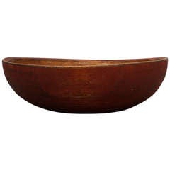 Used Signed 19th Century Swedish Wooden Bowl