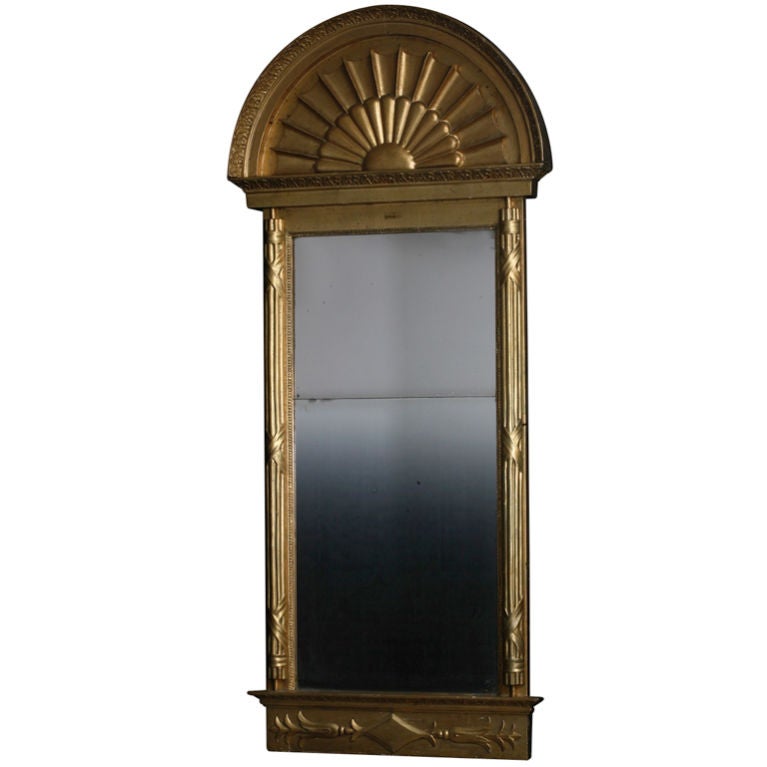Tall Gilt Wood Mirror, Sweden Karl Johan Period