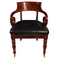 Antique Swedish Karl Johan Desk Chair