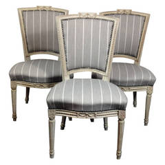 Set of 3 Louis XVI Period Side Chairs 8