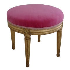 Round Swedish Gustavian Stool