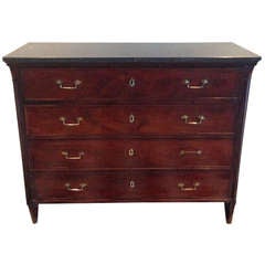Antique Swedish Late Gustavian / Neoclassical Mahogany Chest of Drawers
