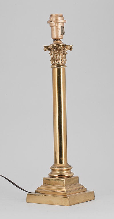 French Brass Lamp Empire Style