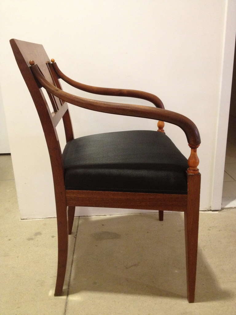 Danois Ensemble de 4 chaises danoises de style Empire en vente