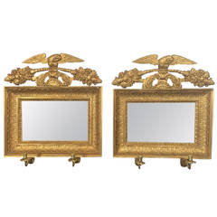 Swedish Neoclassical Mirrored Wall Sconces 1
