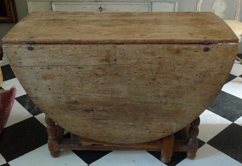 Swedish Baroque Drop Leaf Table