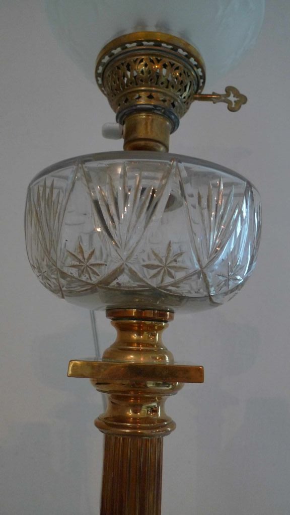 Swedish Tall Paraffin Lamp In Good Condition In New York, NY