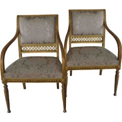 Pair of Late Gustavian Armchairs