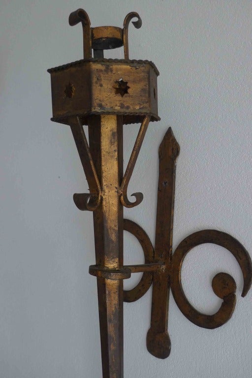 A Pair of Long Wall Sconces at 1stdibs