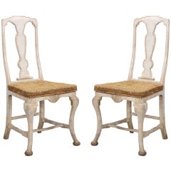 Pair of Swedish Baroque Side Chairs
