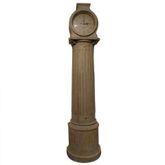 Antique Gustavian Column Floor Clock