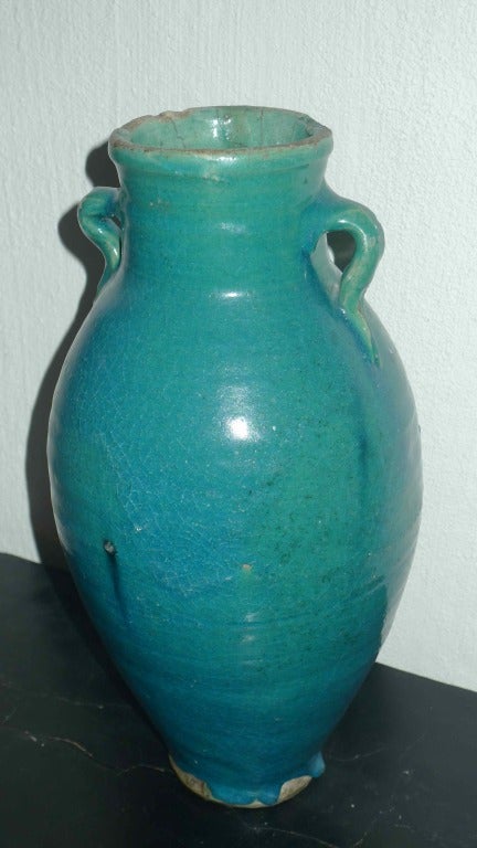 Turquoise Glazed Urn