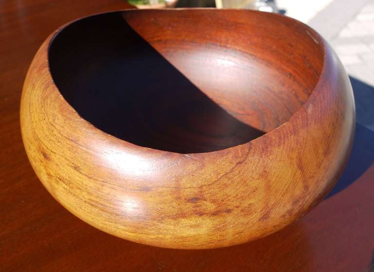 Sculptural Danish Teak Bowl Set In Good Condition In Kilmarnock, VA