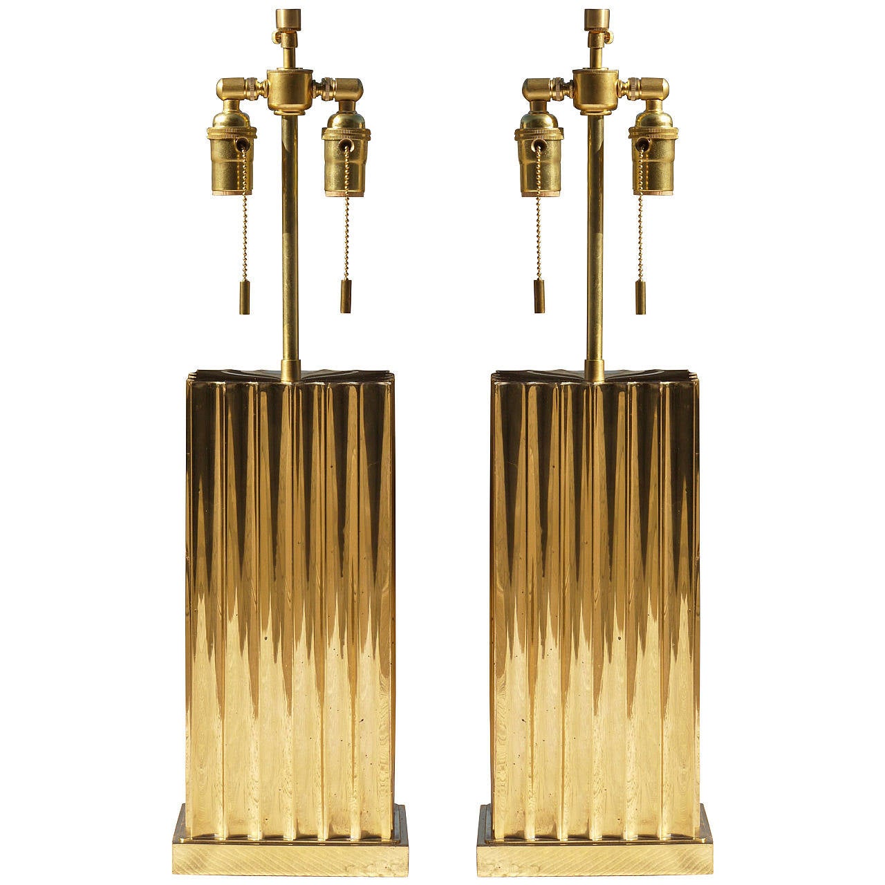 Fluted Brass Lamps by Sarreid Ltd. at 1stDibs sarreid ltd lamps