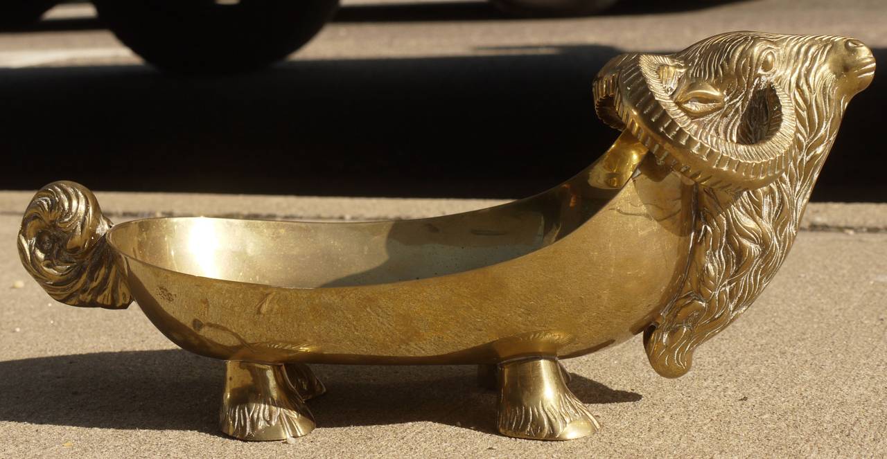 Cast Unique Brass Oxen Bowl