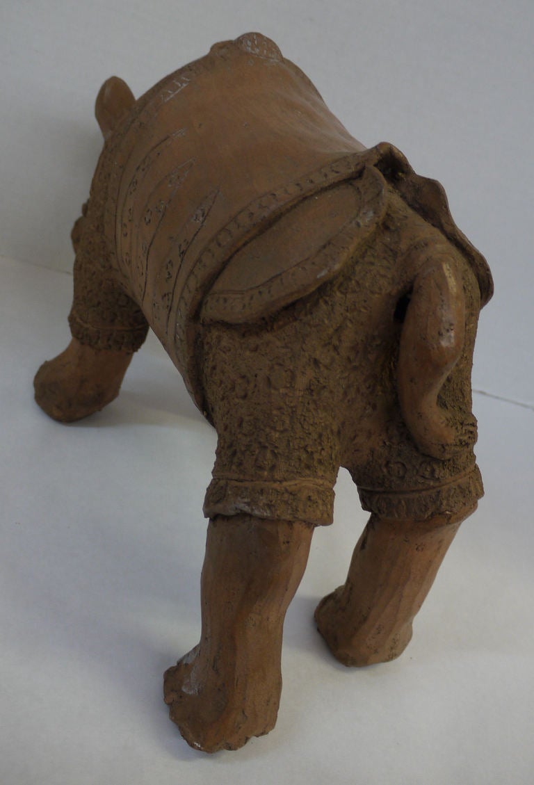 Unknown Large Studio Pottery Rhino For Sale