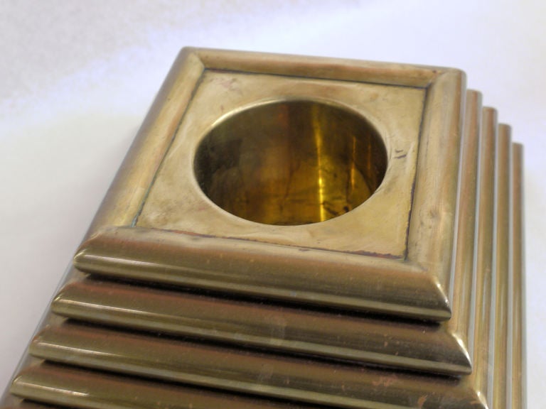 Sculptural Brass Pyramid Box 1