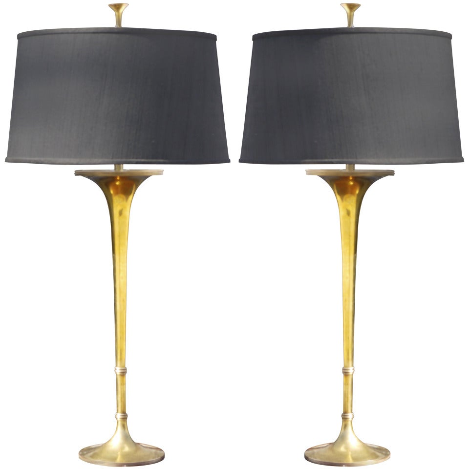 Pair of Trumpet Lamps by Chapman