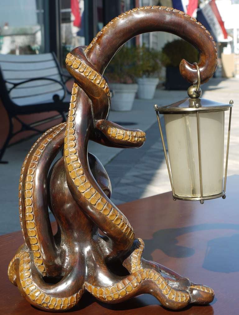 Mid-20th Century Octopus Lamp by Aldo Tura