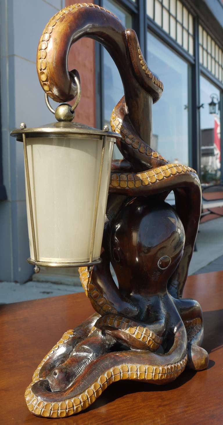 Brass Octopus Lamp by Aldo Tura