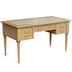 Jansen Style Desk in Crackled Peach Lacquer by Cavallo of NYC