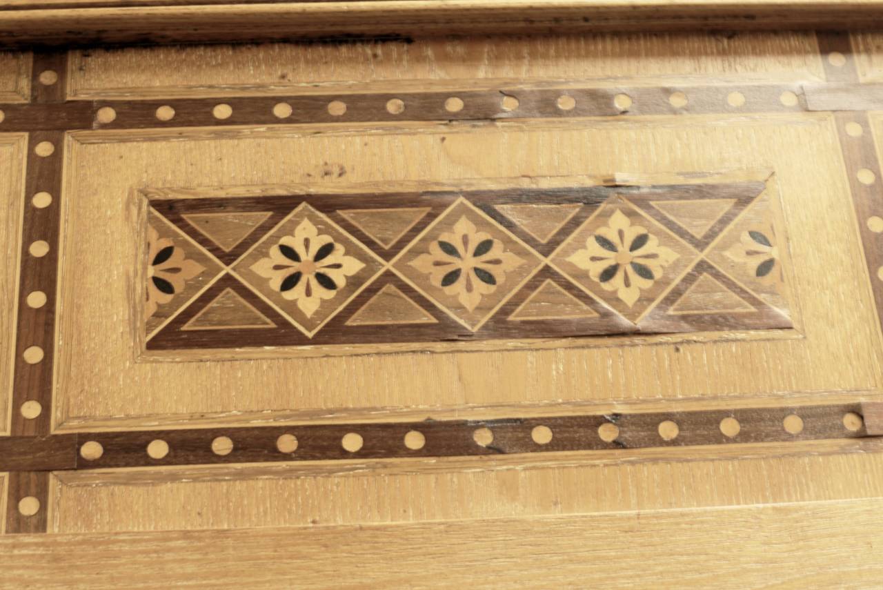 Bleached Inlaid Aesthetic Movement Linen Press