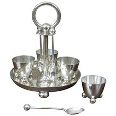 Egg Serving Set in the Manner of Christopher Dresser