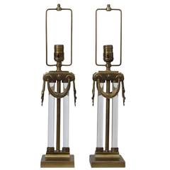 Rare Pair of Neoclassical Lamps by Mutual Sunset 10