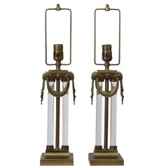 Rare Pair of Neoclassical Lamps by Mutual Sunset