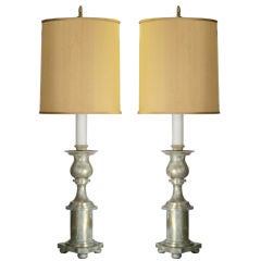 Massive Pair of James Mont Lamps 8
