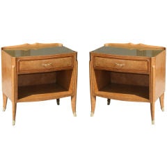 Pair of Burl Wood Bedside Tables by Paolo Buffa 6