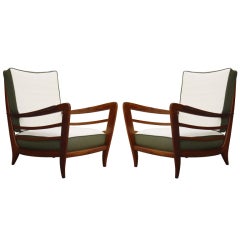 Vintage Pair of Italian Club Chairs