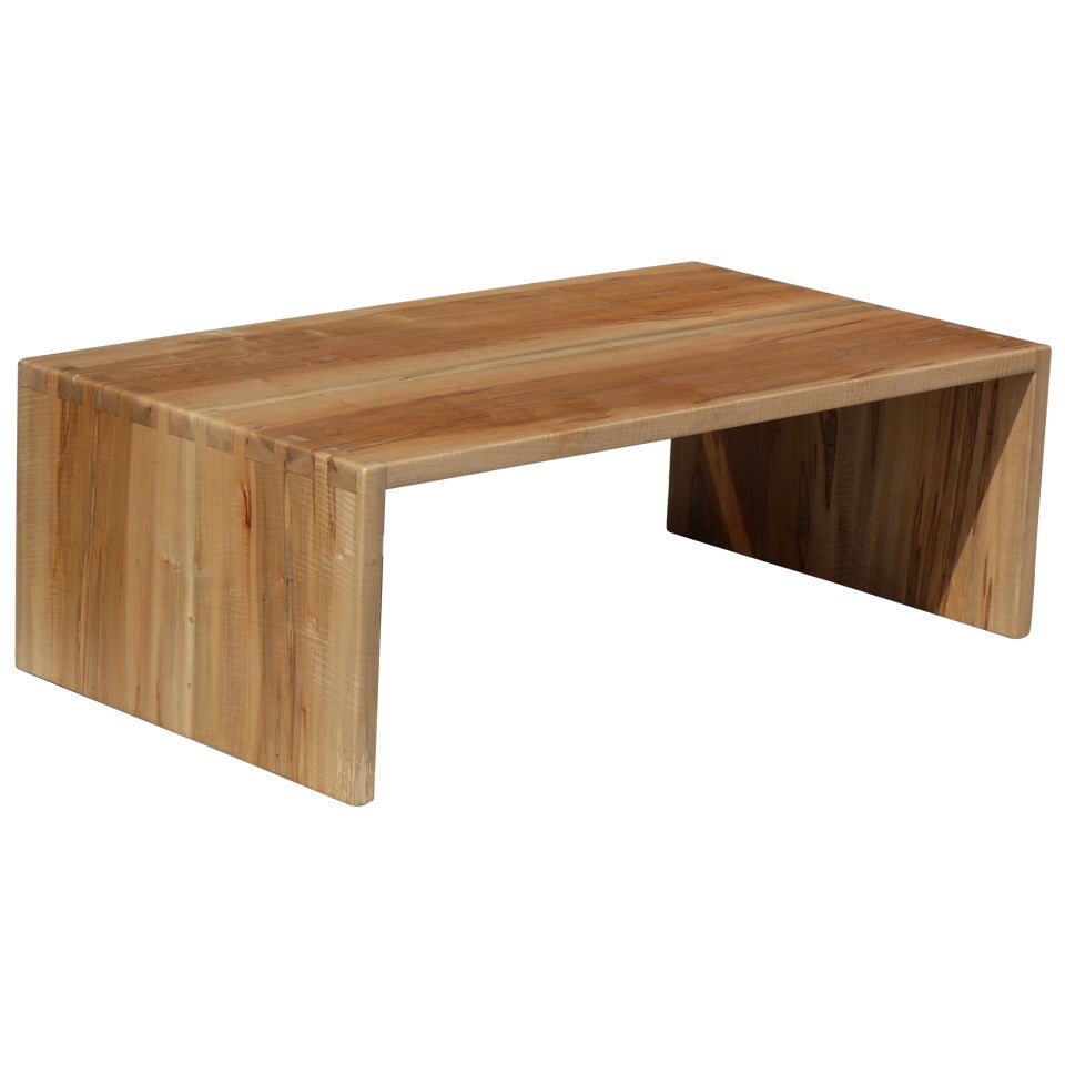 Dovetailed Spalted Tiger Maple Coffee Table For Sale