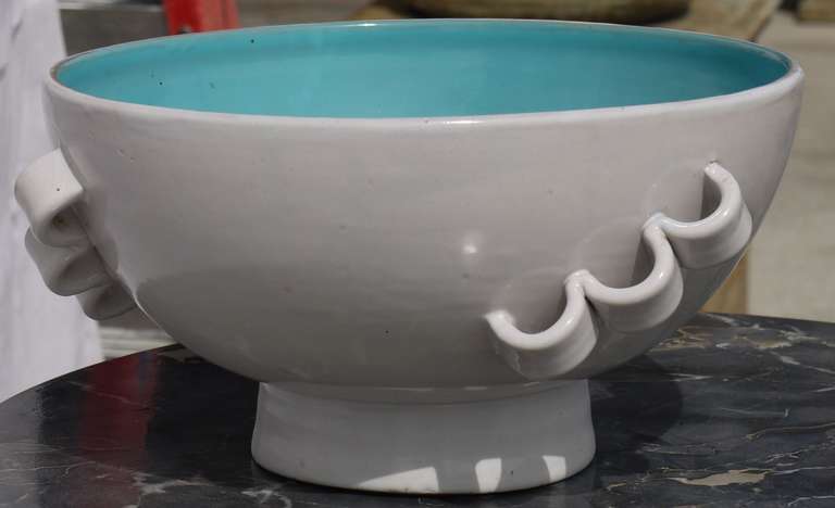 Mid-20th Century Sculptural Italian Three Handled Bowl For Sale