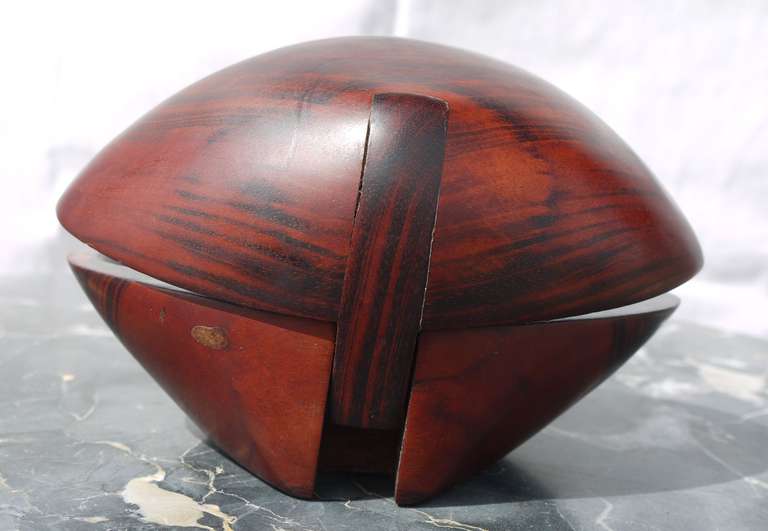 Carved Don Shoemaker Hinged Cocobolo Box
