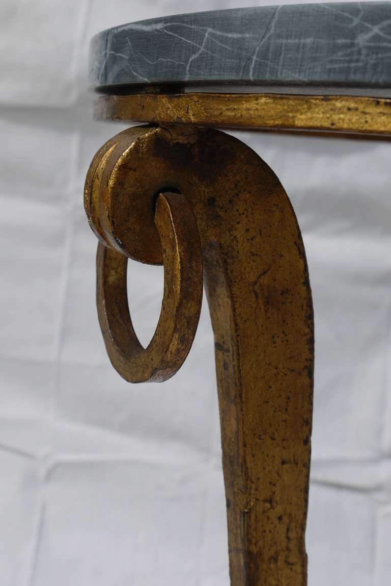 French Gilt Iron Gueridon by Maison Ramsay