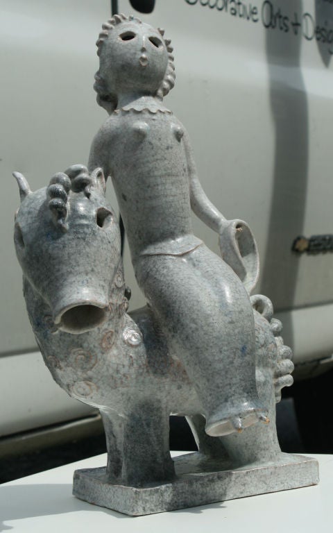 Early Modernist Italian Majolica Figurine