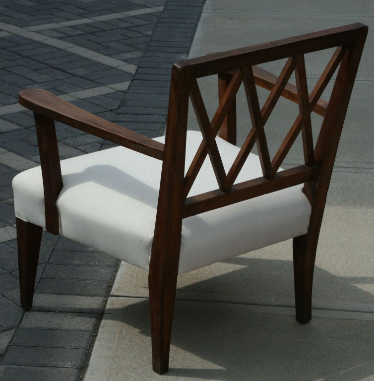 Pair of French 1940s Oak Chairs